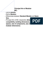 Teacher's Guide: Definition and Principal Aim of Modular Coordination (MC)