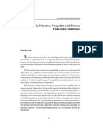 Análisis de La Estructura Competitiva Del Sistema Financiero Colombiano