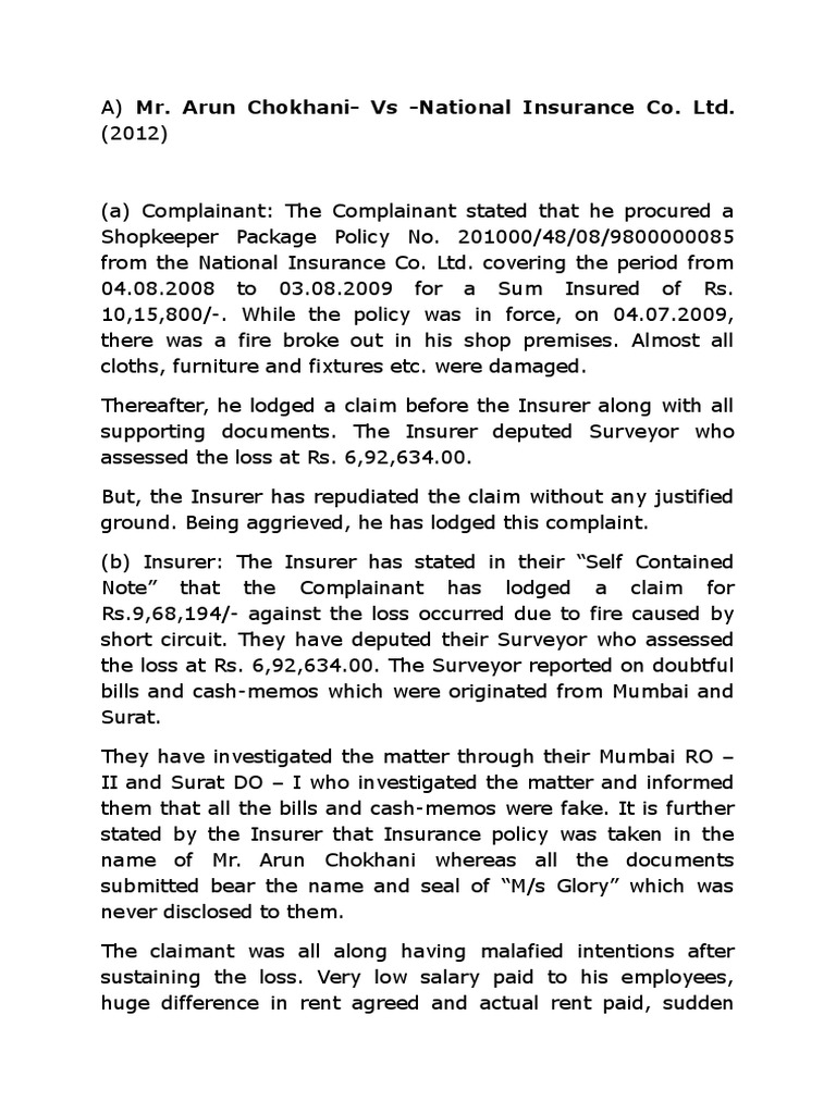 Insurance Fire Case Studies Insurance Government