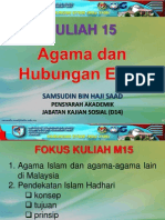 Kuliah Waj 3106 - m15 (Agama Dan Hubungan Etnik)