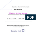 New + Alternative Financial Instruments - Master Report Inc Case Studies (MMM 2007)