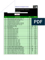 Precios Maquinarias y Equipos IDIC