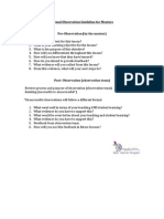 NTP - Formal Observation Guideline For Mentors