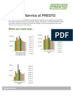 PRESTO Customer Service Report August 2014