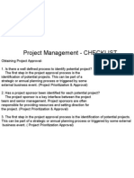 Project Management Checklist