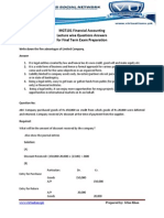 CS101 Intro Computing Financial Accounting Questions