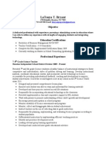 Teaching Resume