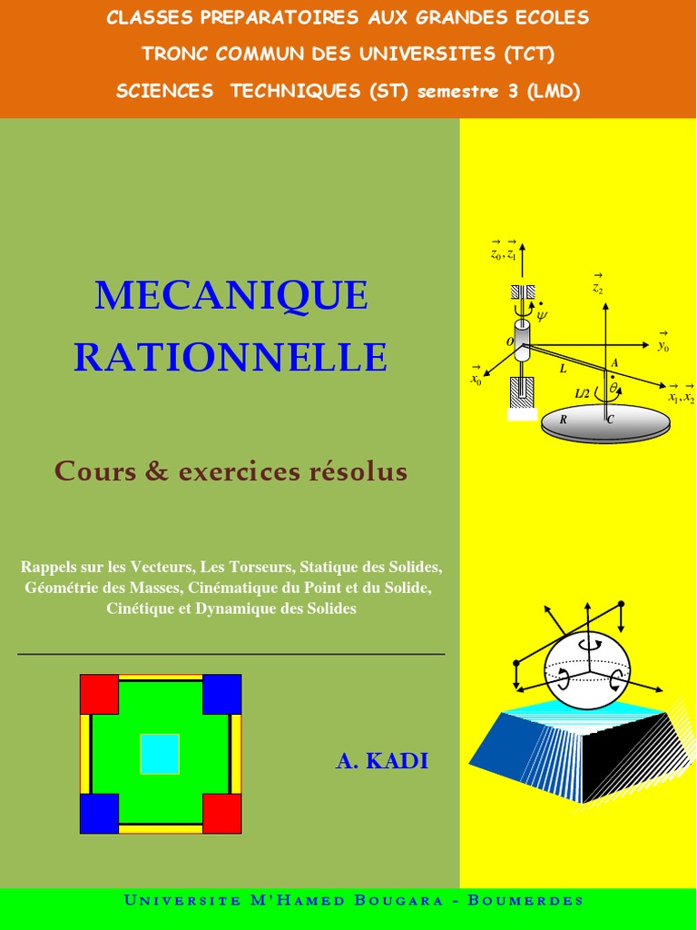 Résultat de recherche d'images pour "Mécanique Rationnelle"