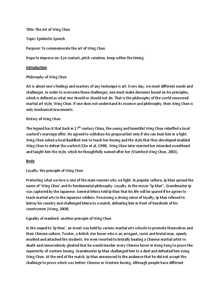 Philosophy and History of Wing Chun | PDF | Wing Chun | Bruce Lee