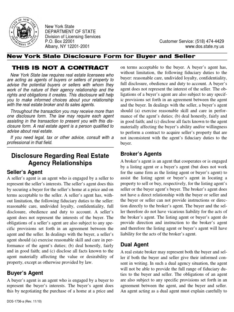Buyer Seller Disclaimer Real Estate Broker Law Of Agency