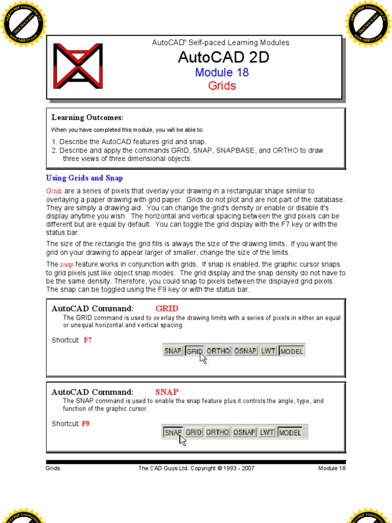 Autocad 2d Module 18 Pdf Pdf Auto Cad Human Computer Interaction