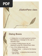 JOptionPane Class