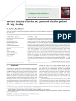 Thermal Stability of Friction Stir Processed Ultrafine Grained Alsingle BondMgsingle BondSc Alloy