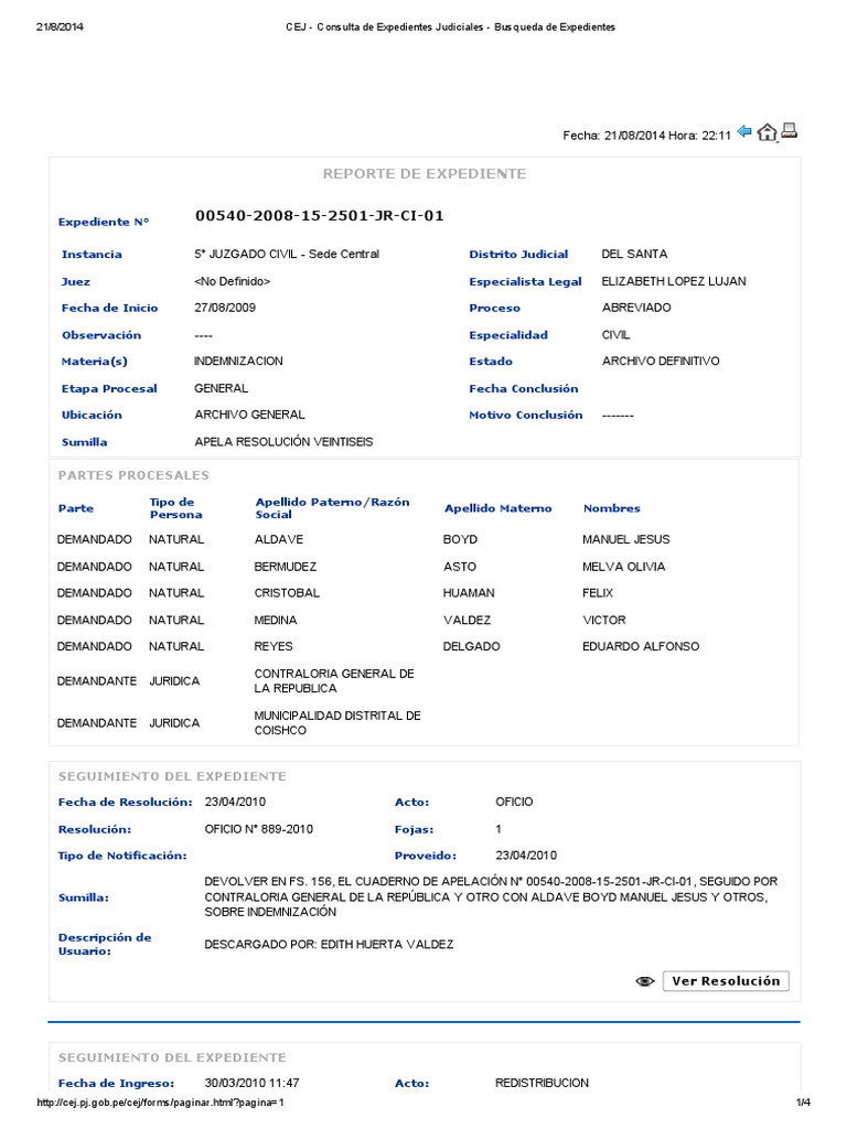 Cej consulta de expedientes judiciales busqueda de expedientes