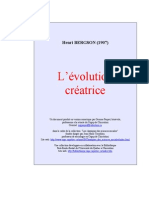 Bergson L'Evolution Creatrice