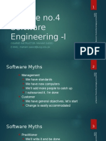 Lecture No.4 Software Engineering - I: Course Instructor: Maham Saeed E-MAIL: Maham - Saeed@uog - Edu.pk