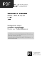 Study Guide (Math Econ)