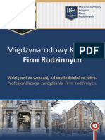 Folder Międzynarodowego Kongresu Firm Rodzinnych