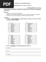 Ficha de Exploração BE/ CRE