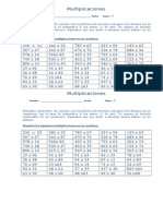 Guía de Multiplicaciones 5º