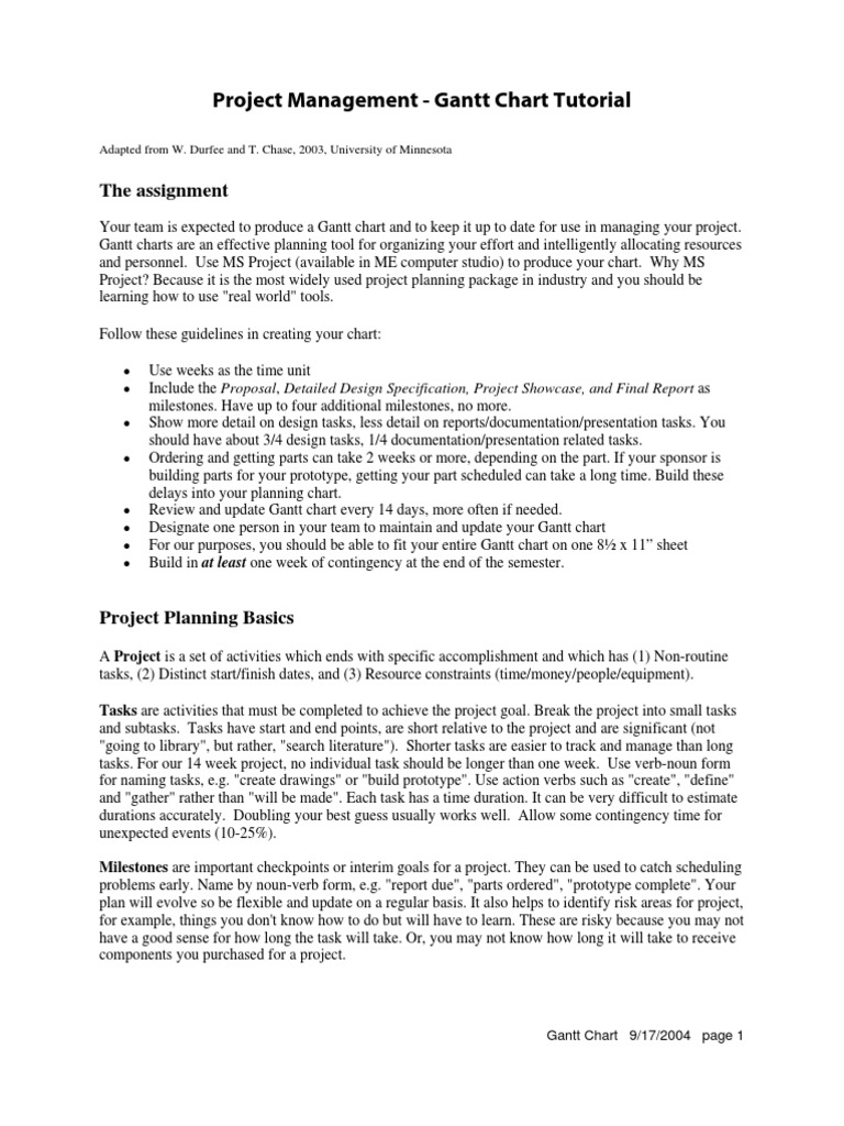 Gantt Chart Tutorial for Project Management | PDF | Project Management ...