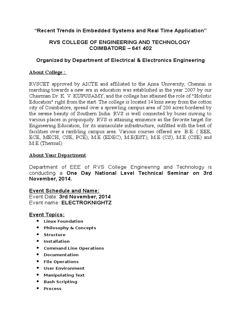 Embedded Systems Seminar 2014 | PDF
