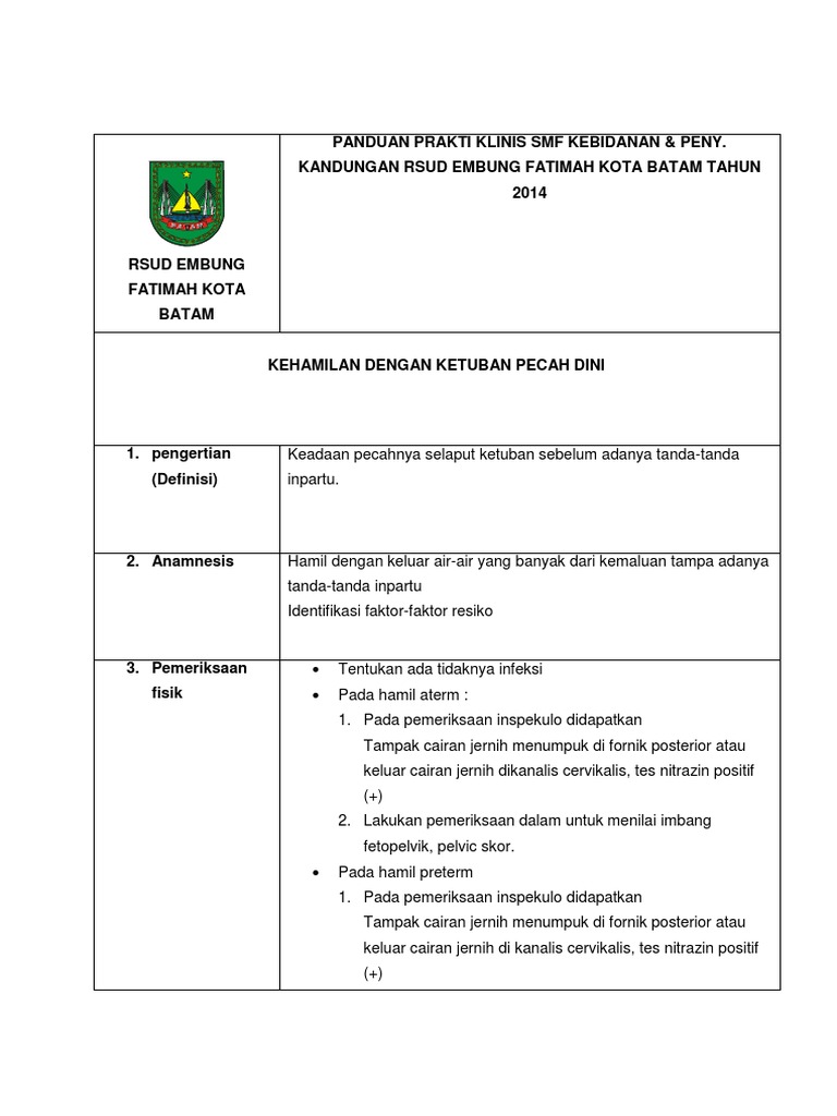 4 Kehamilan Dengan Ketuban Pecah Dini
