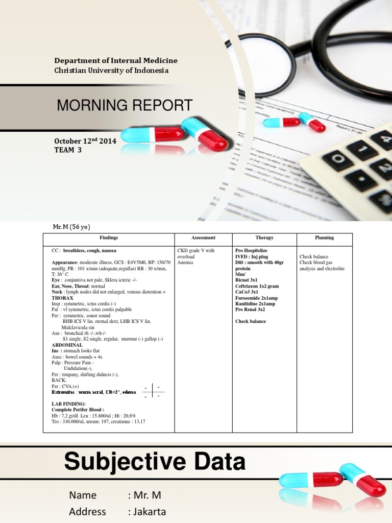 Morning Report INTERNA MINGGU 1-2 | PDF | Clinical Medicine | Medicine