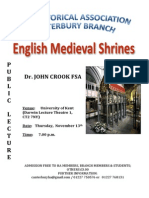 English Medieval Shrines, A Lecture by DR John Crook