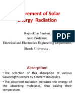 Measurement of Solar Energy Radiation