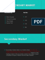 Secondary Market: Presented by - Roll No