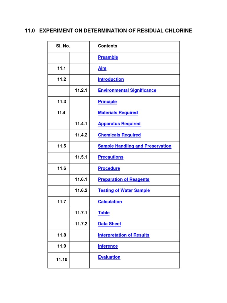 Residual Chlorine Laboratory Titration Chlorine