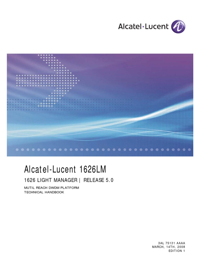 Technical Handbook 1626 R5 - 0 | PDF | Wavelength Division