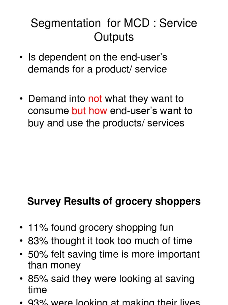 Segmentation For Marketing Channel Design For Service Output | PDF ...