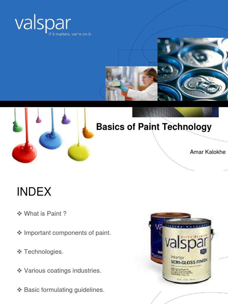 Basics of Paint Technology Paint Epoxy