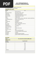 Download 2011 Mustang GT Tech Specs by Ford Motor Company SN24551928 doc pdf