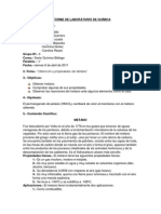 Informe de Laboratorio de Química Del Metano