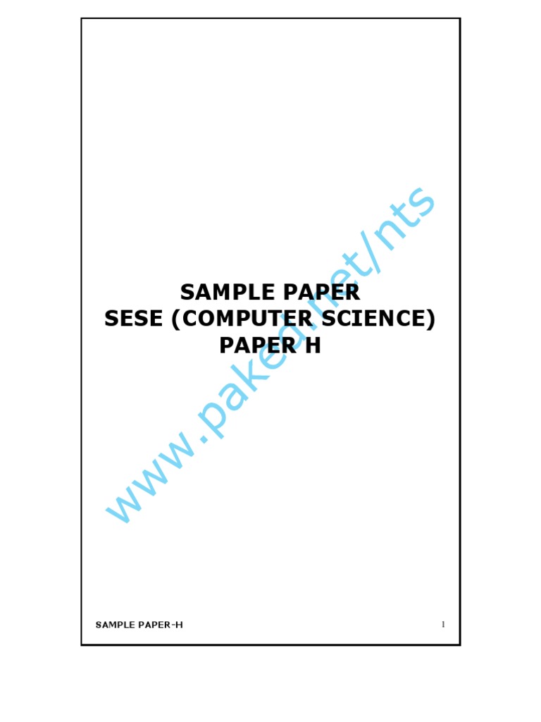 Sample Paper Sese Paper H | PDF | Semiotics | Learning