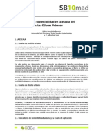 Evaluacion de La Sostenibilidad en La Escala Del Micro Urbanismo. Las Células Urbanas