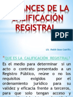 Alcances de La Calificación Registral