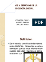 Campos y Estudios de La Psicologia Social