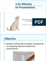 Guidelines For Creating Effective Presentations