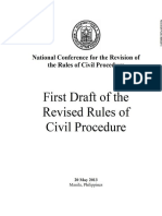 FIRST DRAFT 2013 Philippine Revised Rules of Civil Procedure