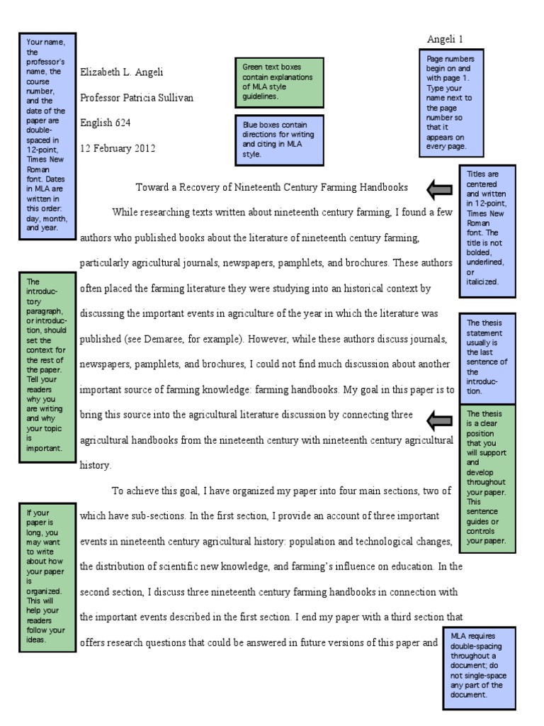 Mla Sample Paper PDF United States Department Of Agriculture Citation