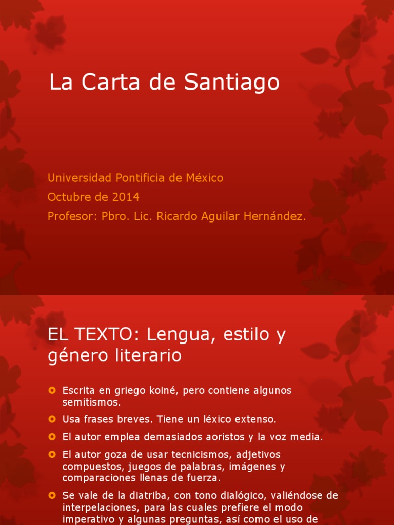 Introd La Carta de Santiago PDF Pablo el apóstol Jesús