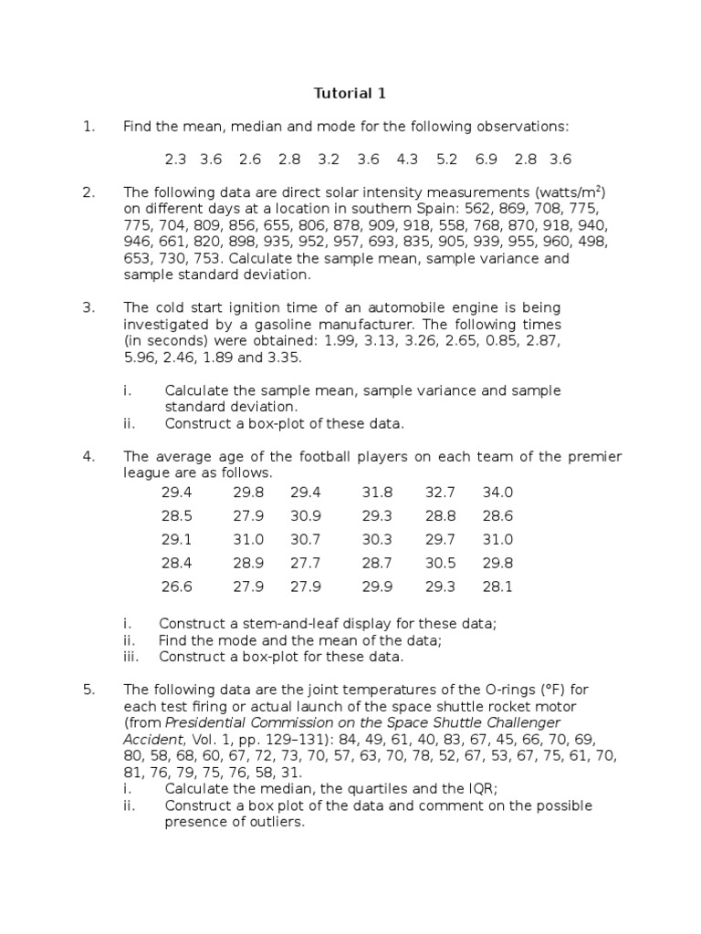 Probability and Statistics (Tutorial 1-5) | Probability Distribution | Mean