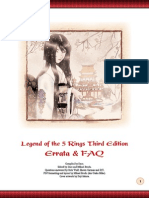 Errata & FAQ: Legend of The 5 Rings Third Edition