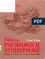 Rethinking Psychological Anthropology - Continuity and Change in the Study of Human Action (2nd Ed)