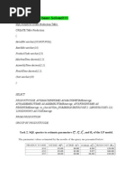 Task # 2 - Has Been Solved!!!!: SQL Scripts To Create Production Table: CREATE Table Production (