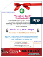 Renishaw Invitation Letter_Metalex 2014